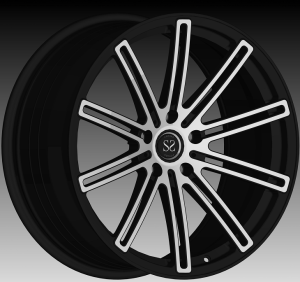 10-spoke Concave Silver with Black Face forged Wheels