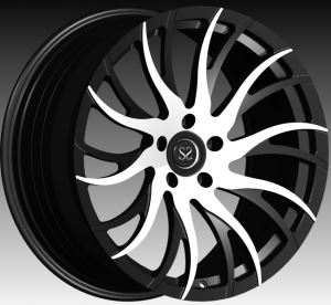 Scissor Shape Monoblock Forged Rims Black Machined Face Forged Wheels