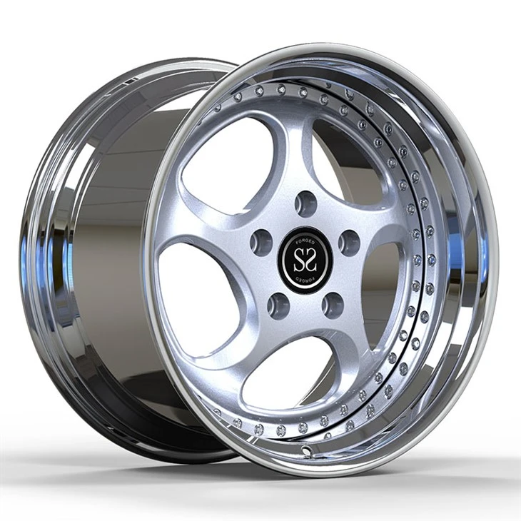1993 Ford Mustang Notchback Polished And Silver 18" Custom 2-PC Rims