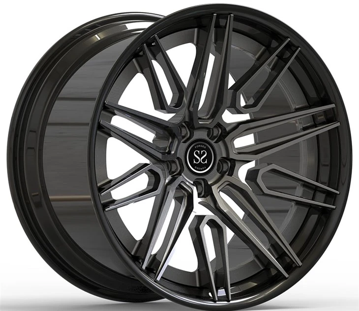 2 Piece Forged Wheels Black And Grey For Tesla Model Y 18"~21"
