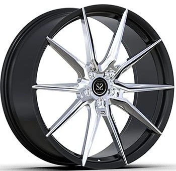 BMW 5 Tuning Style Polished Face And Black Barrel 1-PC Forged Rims 20x9.5 And 20x10.5