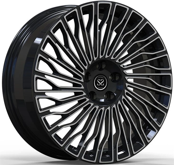 Bolt Patteren 5x120 Custom Black Machined Face 1 Piece Forged Rims For Range Rover L320 2008