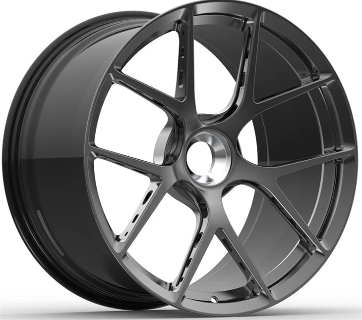 Corvette C8 Hyper Black 1 Piece Forged Wheels 20x9.0 And 21x12