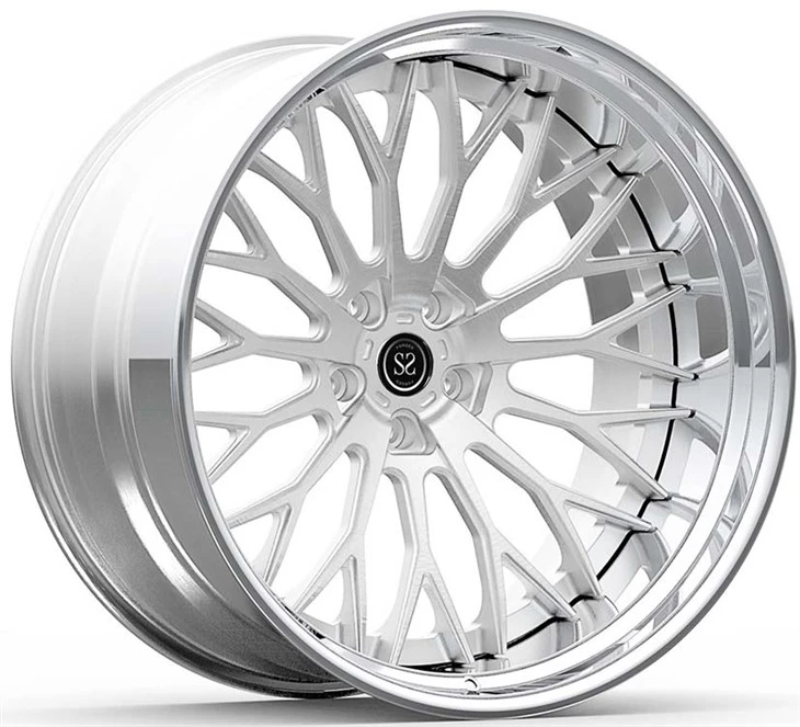 Custom 3-PC Forged Rims 20x9.5 And 21x12 Polished And Silver For Lamborghini Huracan
