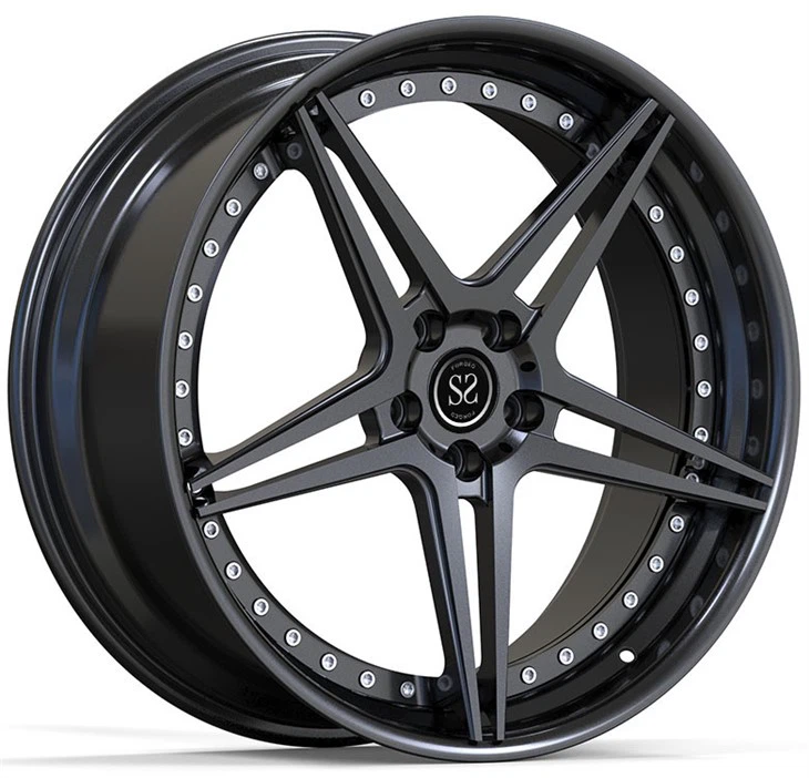 Mercedes E63S AMG 21x9.0 And 21x10.5 Satin Black 2-PC Rims 5x112