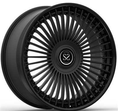 Multi-Spokes Black 3-PC Rims From 17~24 Inches With Floating Or Big Caps