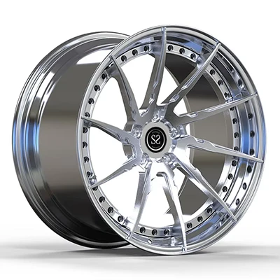 New Style Custom 2-PC | Clear Brushed Disc, Polished Barrel