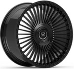 11Jx24 Gloss Black 1 Piece Forged Wheels With Floating Caps For Range Rover Vogue 2024