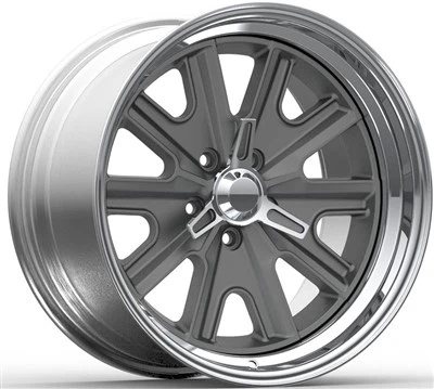 17x8.0 And 17x9.0 Grey Disc And Polished Lip 3-PC Rims For 1970 Ford Torino