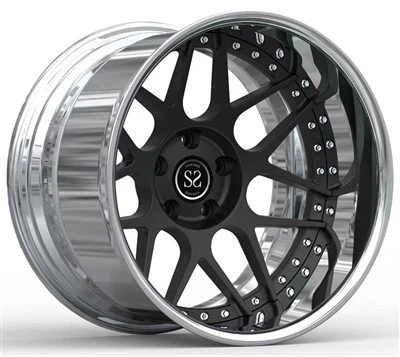 18~24 Inches Chrome And Black 2 Piece Forged Wheels For Universal Cars