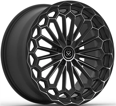 2018 BMW M740i Replica 1 Piece Forged Wheels Black Machined 22x9.0 And 22x10