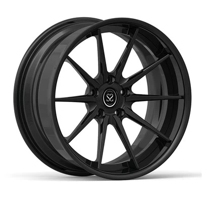 20x8.5ET40/5x112/66.6 Multi-Spokes Satin Black 2-PC Forged Rims For Mercedes CLA45 AMG