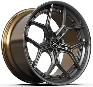 21 Inch Custom 2 Piece Forged Wheels Dark Grey Disc An Bronze Barrel For BMW X6