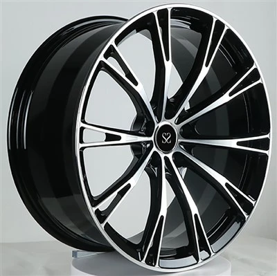Audi R8 4S 1 Piece Forged Wheels Black Diamond Cutting Face