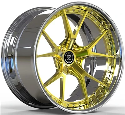 BENZ GLE450 Gold Polished Disc And Clear Polished Lip 22 Inches