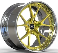 BENZ GLE450 Gold Polished Disc And Clear Polished Lip 22 Inches