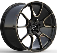 Black And Yellow 1 Piece Forged Wheels | Replica Style Rims 20 Inch For Porsche Cayenne