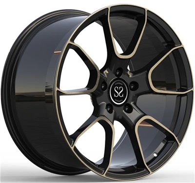 Black And Yellow 1 Piece Forged Wheels | Replica Style Rims 20 Inch For Porsche Cayenne