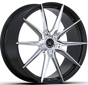 BMW 5 Tuning Style Polished Face And Black Barrel 1-PC Forged Rims 20x9.5 And 20x10.5