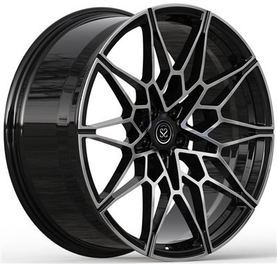 BMW G12 760 Replica Style 22X9.5 And 22x11 Gloss Black Machined Face 1-Piece Forged Wheels
