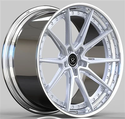 BMW M5 Custom 2-PC Rims Tuning Style Polished Lip And Brushed Disc