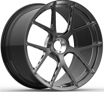 Corvette C8 Hyper Black 1 Piece Forged Wheels 20x9.0 And 21x12
