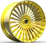 Gold Polished 24x11 -5ET Custom 1 Pieces Forged Wheels For G63