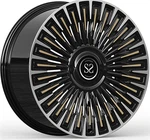 HongQi Custom 1-PC Forged Rims 18~24 Inches Gloss Black Machined Spoke Face