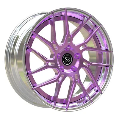 Universal Rims Custom 2-PC Forged Brushed Purple For AMG C43