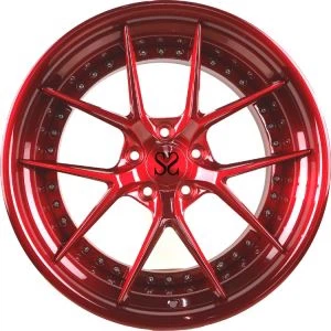 New Design Flame Red 6061-T6 2 Piece Forged Wheels