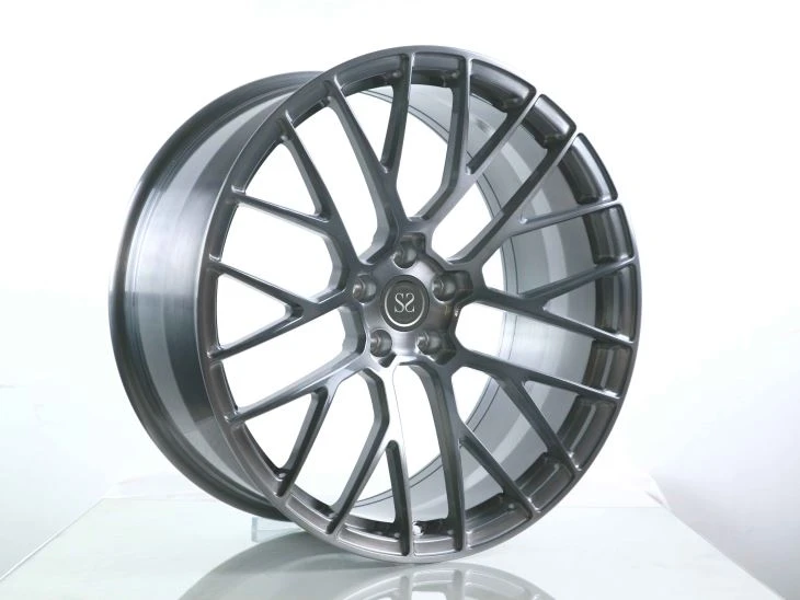 Brushed Black 1 Piece Monoblock Staggered 21*9.5 21*10 Forged Wheel Macan