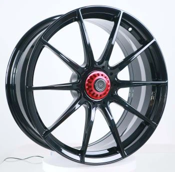 20*10 Glossy Black 1 Piece Aluminum Forged Center Lock Wheel For Customized