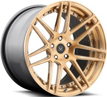 New Style Best Price 2-Piece Gold Staggered 22x9 | 22x10.5 Forged Alloy Rims For Tesla Model S 5x120