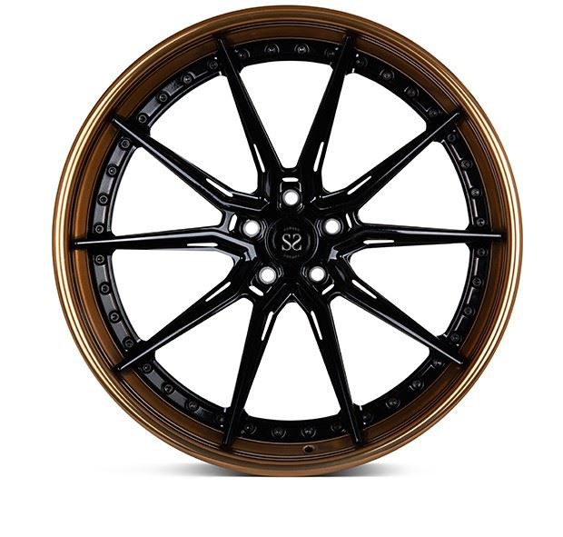 Matte Black Wheels 20 Inch Customized 2-PC Rims Wheels For Ferrari