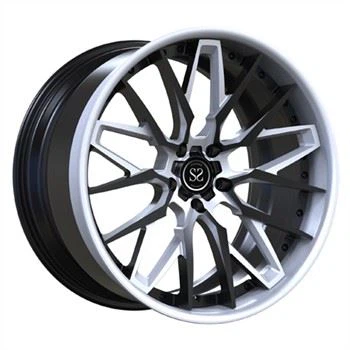 20inch Front 21inch Rear Staggered 2-piece Barrel Black And Silver Aluminum Alloy Wheel For Chevrolet Corvette C8 Car Rims