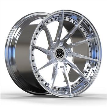 ​Custom Polish 2-PC Forged Aluminum Alloy Rims Staggered 19x10 and 20x11.5 inches For Benz C63 5x112