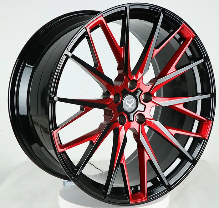 SS1030 Gloss Black+Red Custom Forged Alloy Wheels For BMW Z5