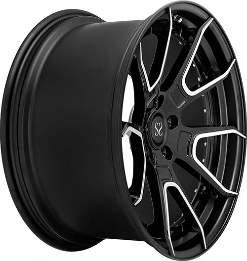 Custom 21 Gloss Black Machined Face Forged Rims 5x130 For Porsche 911