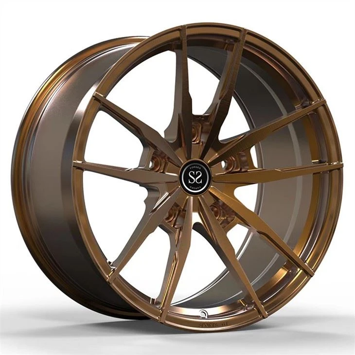 Audi A8L 5x112 Bronze 1-PC Forged Aluminum Alloy Wheel Rims Custom Staggered 19 20 21 And 22 Inches Bronze
