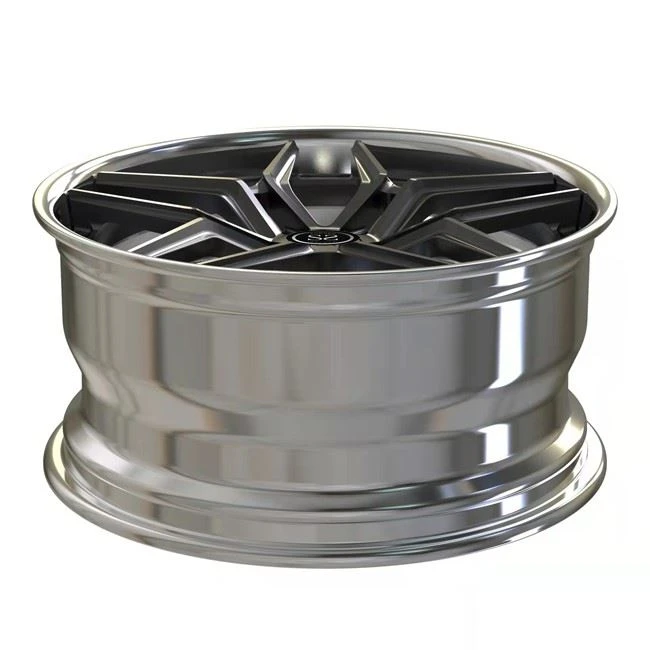 21inch 2 Piece Forged Wheels Aluminum Polished Lip Dark Grey Spokes For Audi RS6 Car Rims