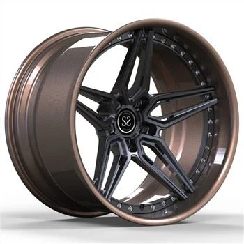 Forged 2 PC Piece Bronze Grey Wheels For Camaro Staggered 19inch 19x9.5 19x12 Alloy Car Rims