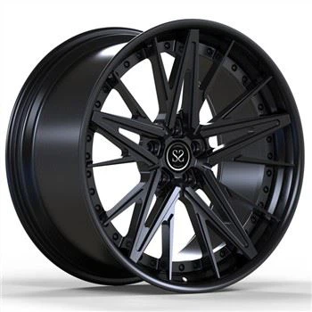 Forged 2 Piece Matte Black Center Spoke Bronze Barrel Lip Wheels For Maserati Quattroporte Car Rims