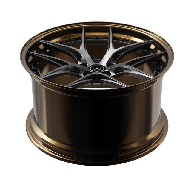 Center Brushed Dark Gun Metal Barrel Polished Bronze 5X112 Forged Wheels Rims 20 Inch For BMW X5 M