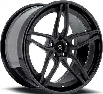 Lamborghini Gallardo 19x8.5 And 19x110 Gloss Black Custom Forged 2-PC Forged Aluminum Alloy Rims