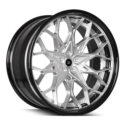 Alfa Romeo Giulia 952 19 Inch Custom 3-Piece Forged Aluminum Alloy Wheels Gloss Black Lip Clear Brushed Disc