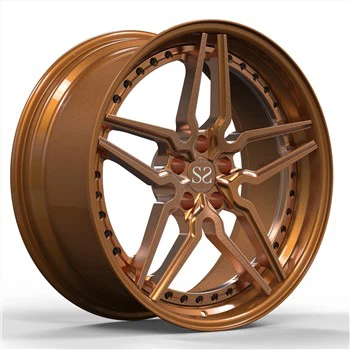 Car Wheels 5x120 5x112 5x130 5x108 Brushed Bronze Gold Forged 2 Piece Custom Rims