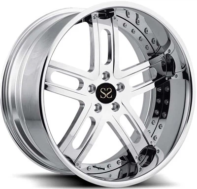 20x11.5 And 20x12 Polished Lip Black Machined Face Custom Forged Wheel Rims Dodge Challenger